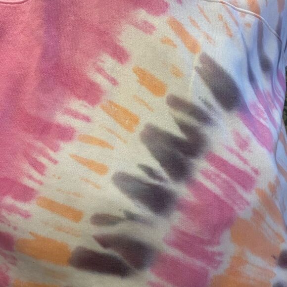 COPY - Tie Dye Quarter Zip Sweatshirt by Pink Sz M/L oversized - Picture 4 of 4